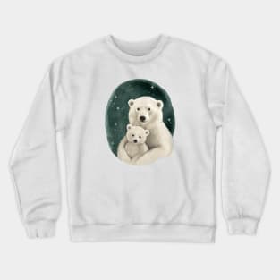 Polar Bear Family Portrait Crewneck Sweatshirt